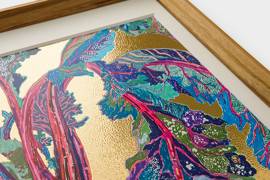 Yuko Kurihara 「紅い蕪」 A3 アートポスター CWプリント 〔アート タッチ〕